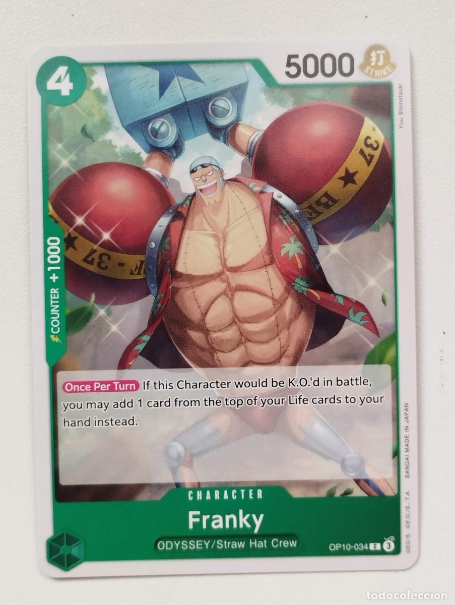 Trading cards: CROMO TRADING CARD ONE PIECE BANDAI - Franky (OP10-034)