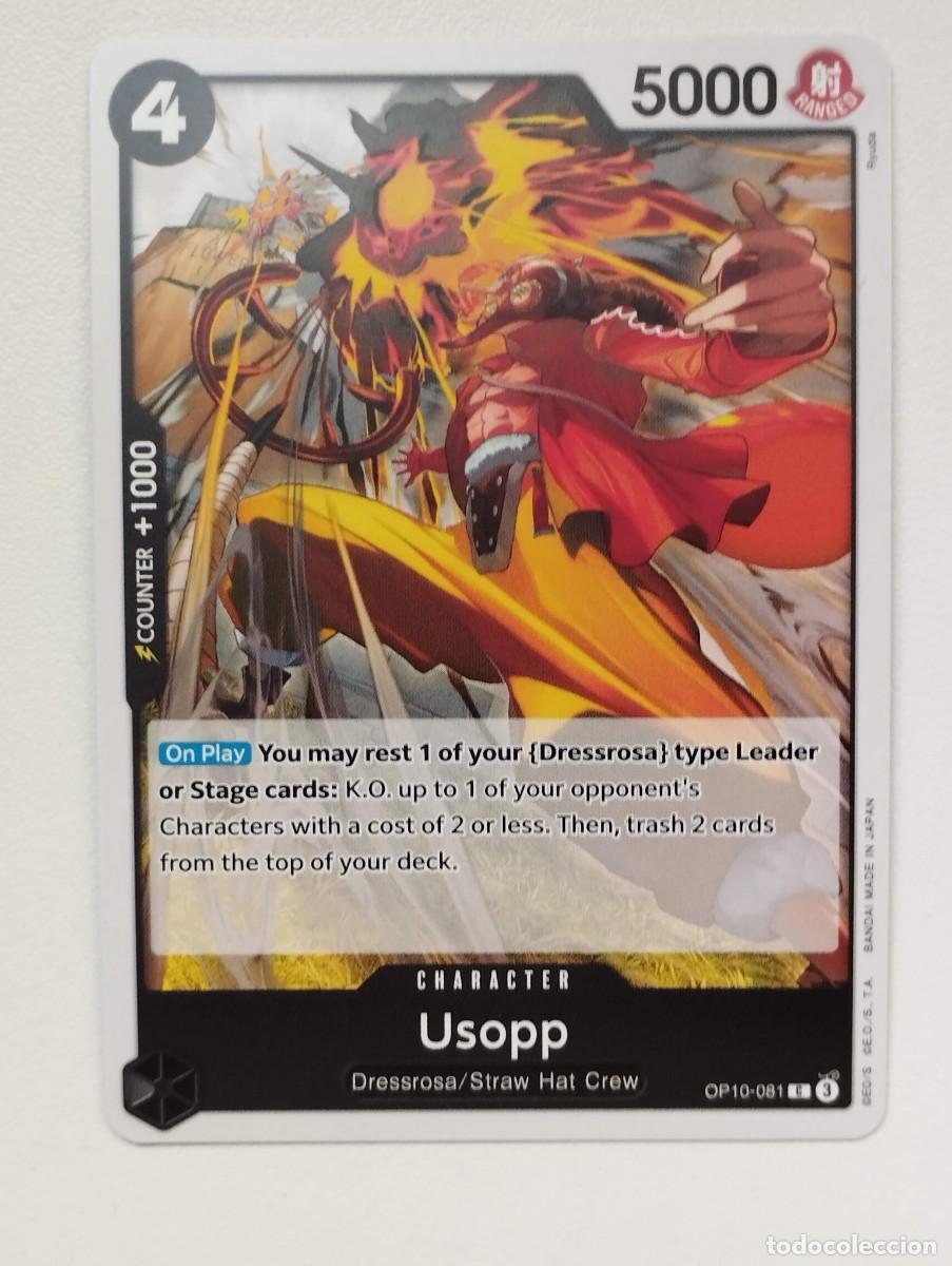 Trading cards: CROMO TRADING CARD ONE PIECE BANDAI - Usopp (OP10-081)