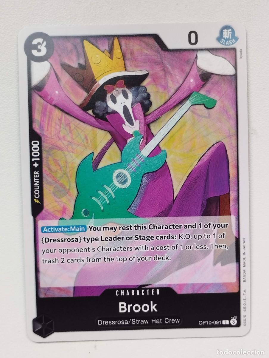 Trading cards: CROMO TRADING CARD ONE PIECE BANDAI - Brook (OP10-091)