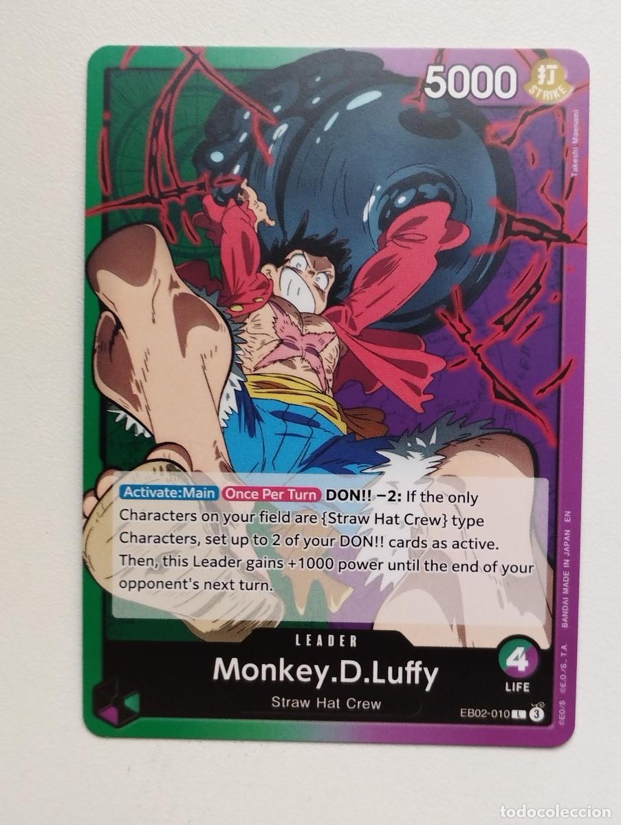 Trading cards: CROMO TRADING CARD ONE PIECE BANDAI - Monkey.D.Luffy (EB02-010) (V.1) LIDER LEADER