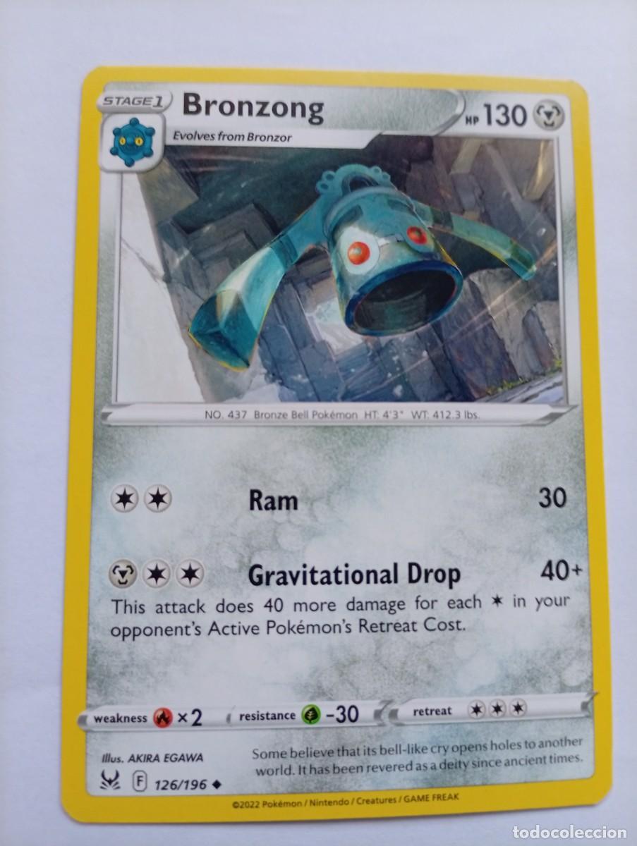 Trading cards: Carta coleccionable de Pok&eacute;mon, Bronzong n&uacute;mero 126/196 de la edici&oacute;n de 2022. - Idioma: ingl&eacute;s. -