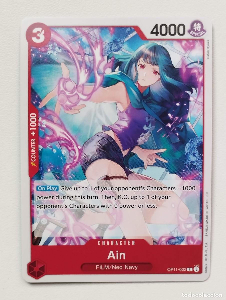 Trading cards: CROMO TRADING CARD ONE PIECE BANDAI - Ain (OP11-002)
