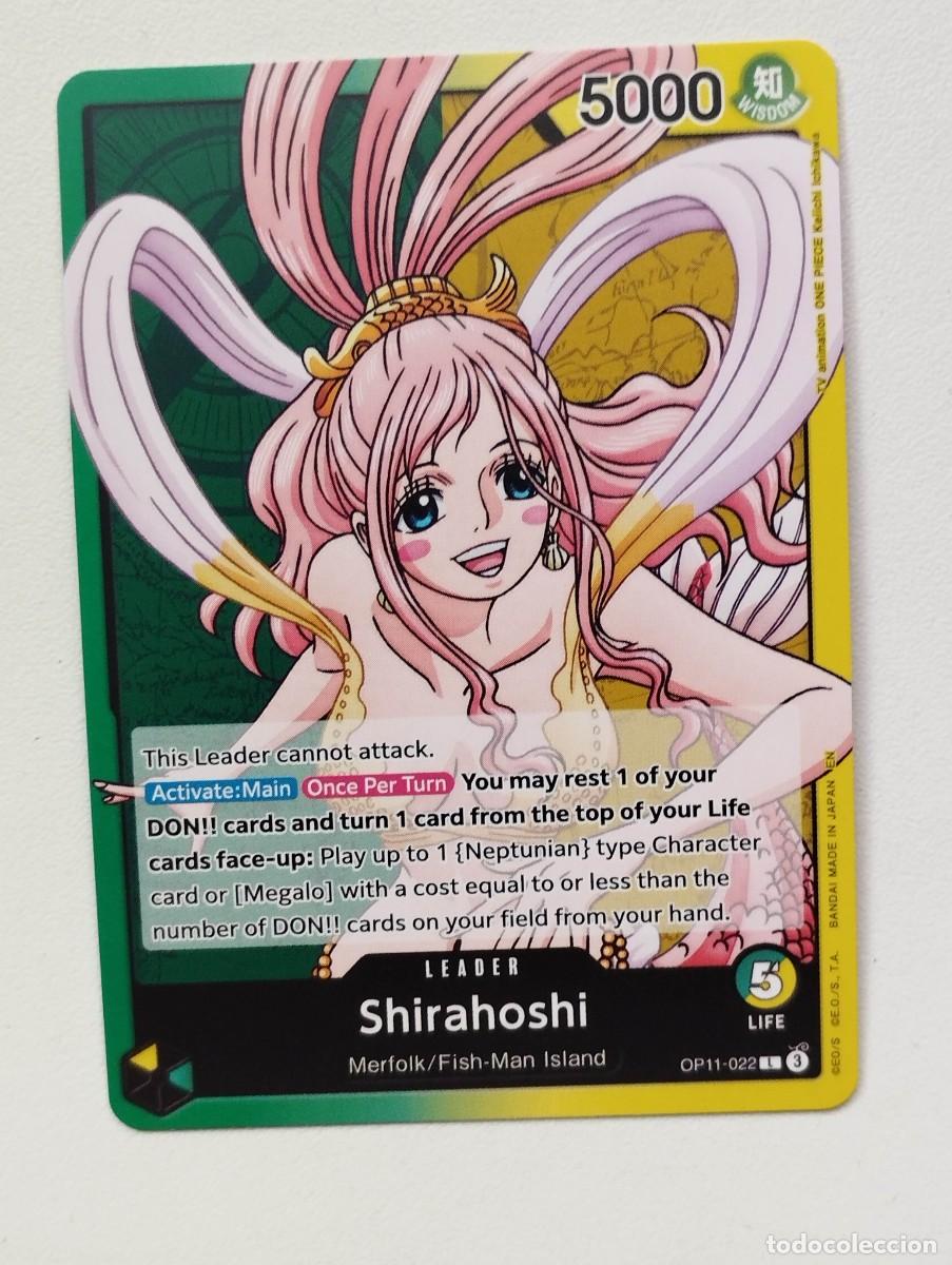 Trading cards: CROMO TRADING CARD ONE PIECE BANDAI - Shirahoshi (OP11-022) (V.1) LIDER LEADER