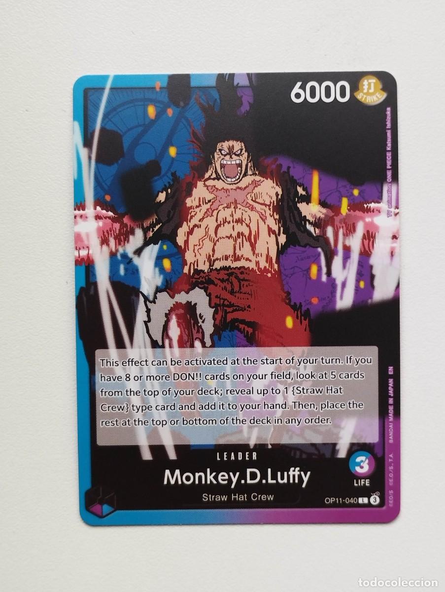 Trading cards: CROMO TRADING CARD ONE PIECE BANDAI - Monkey.D.Luffy (OP11-040) (V.1) LIDER LEADER