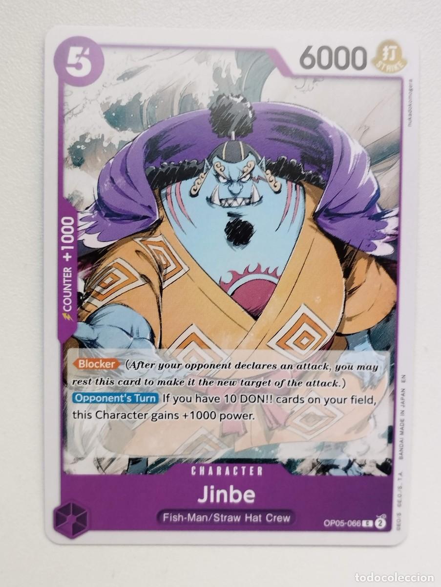 Trading cards: CROMO TRADING CARD ONE PIECE BANDAI - Jinbe (OP05-066)