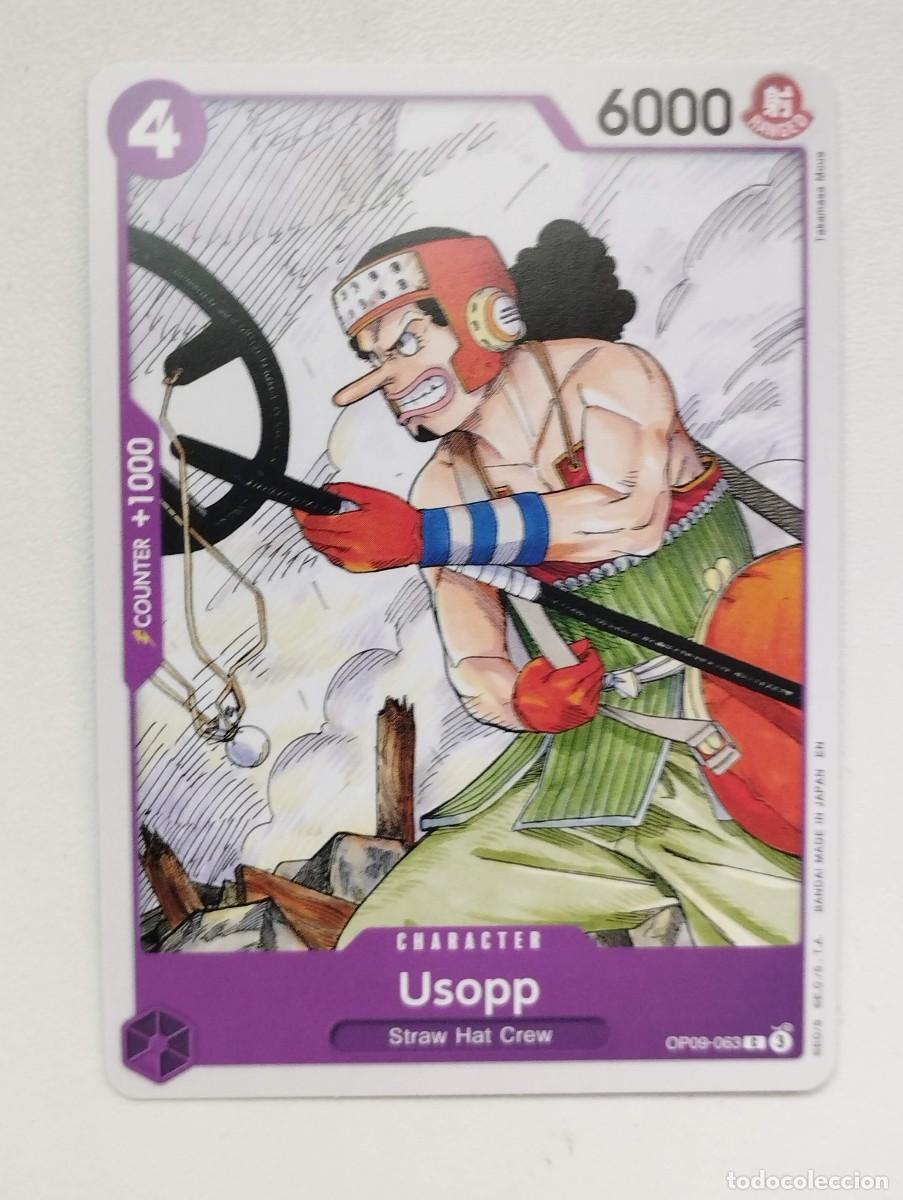 Trading cards: CROMO TRADING CARD ONE PIECE BANDAI - Usopp (OP09-063)