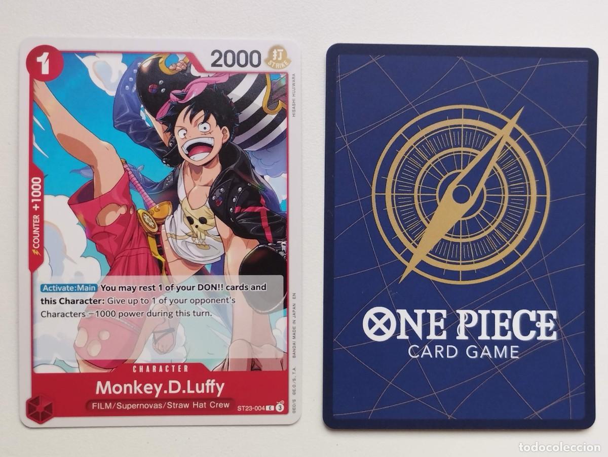 Trading cards: CROMO TRADING CARD ONE PIECE BANDAI - Monkey.D.Luffy (ST23-004)