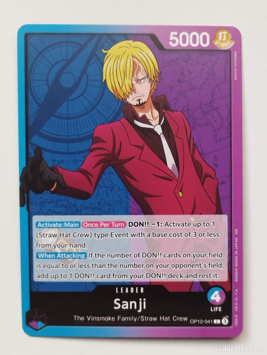 Trading cards: CROMO TRADING CARD ONE PIECE BANDAI - Sanji (OP12-041) (V.1) LIDER LEADER