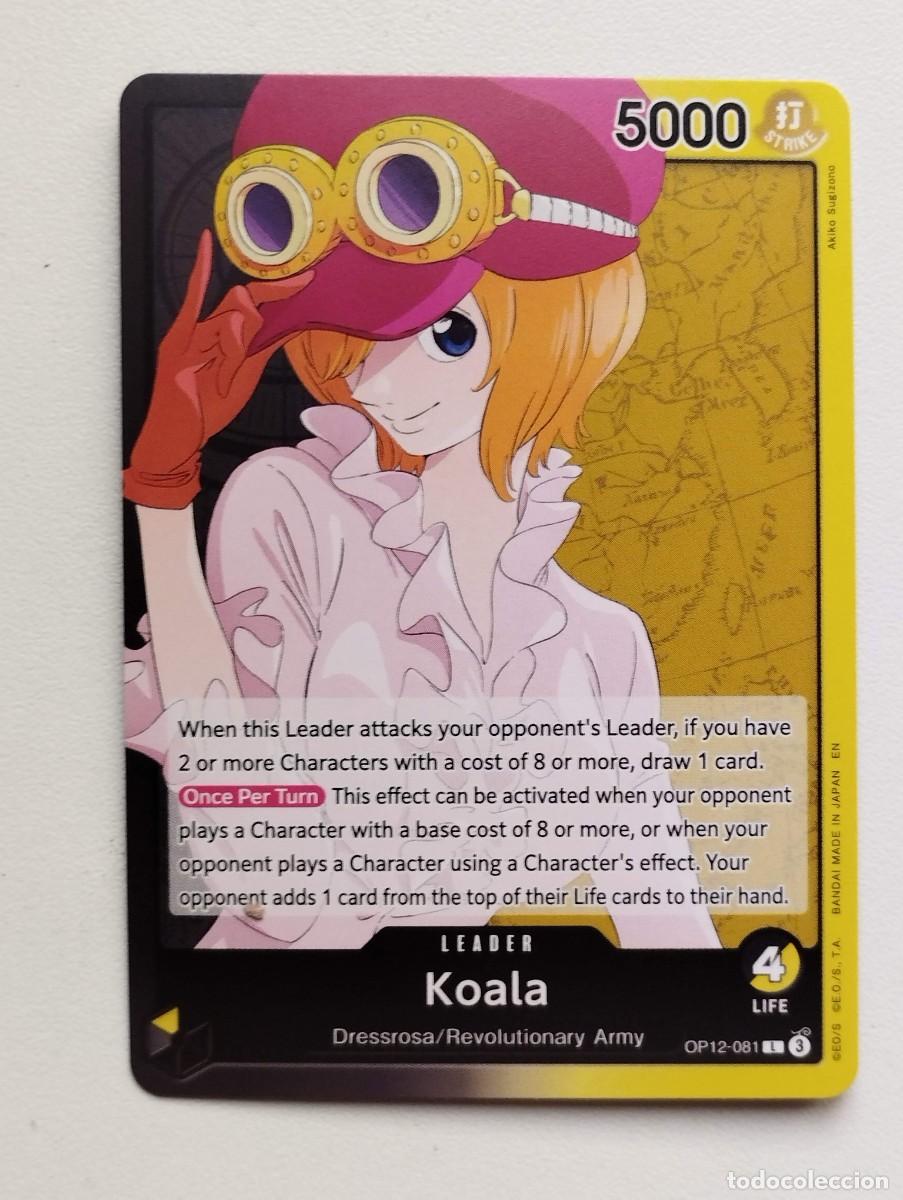 Trading cards: CROMO TRADING CARD ONE PIECE BANDAI - Koala (OP12-081) (V.1) LIDER LEADER