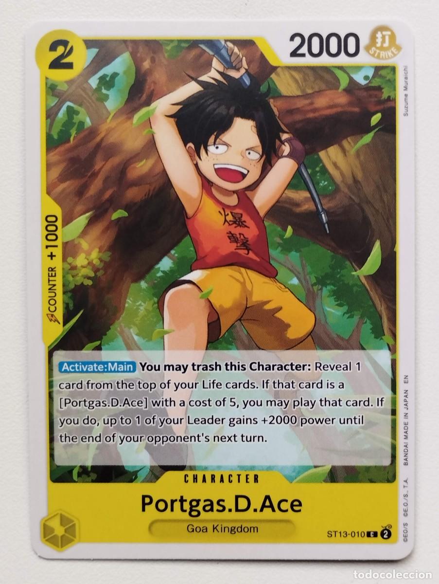 Trading cards: CROMO TRADING CARD ONE PIECE BANDAI - Portgas.D.Ace (ST13-010) (V.1)