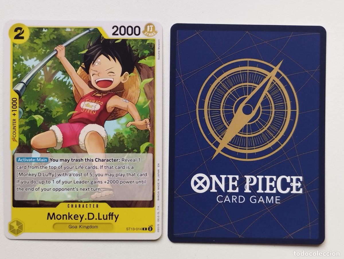 Trading cards: CROMO TRADING CARD ONE PIECE BANDAI - Monkey.D.Luffy (ST13-014) (V.1)