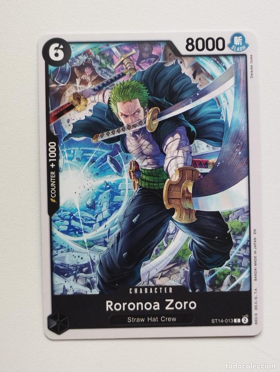 Trading cards: CROMO TRADING CARD ONE PIECE BANDAI - Roronoa Zoro (ST14-013) (V.1)