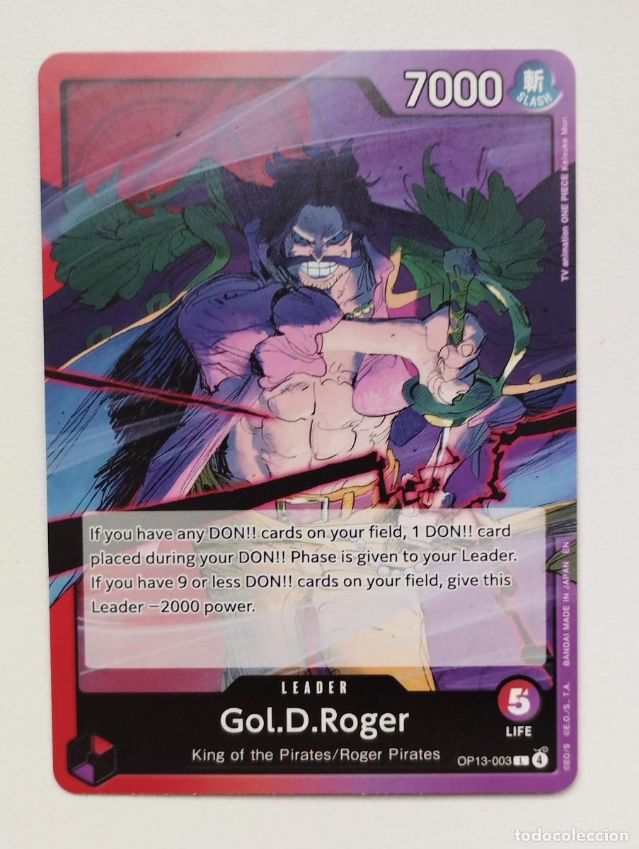 Trading cards: CROMO TRADING CARD ONE PIECE BANDAI - Gol.D.Roger (OP13-003) (V.1) LIDER LEADER