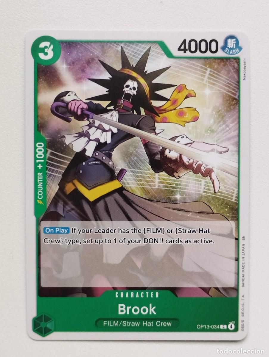 Trading cards: CROMO TRADING CARD ONE PIECE BANDAI - Brook (OP13-034)