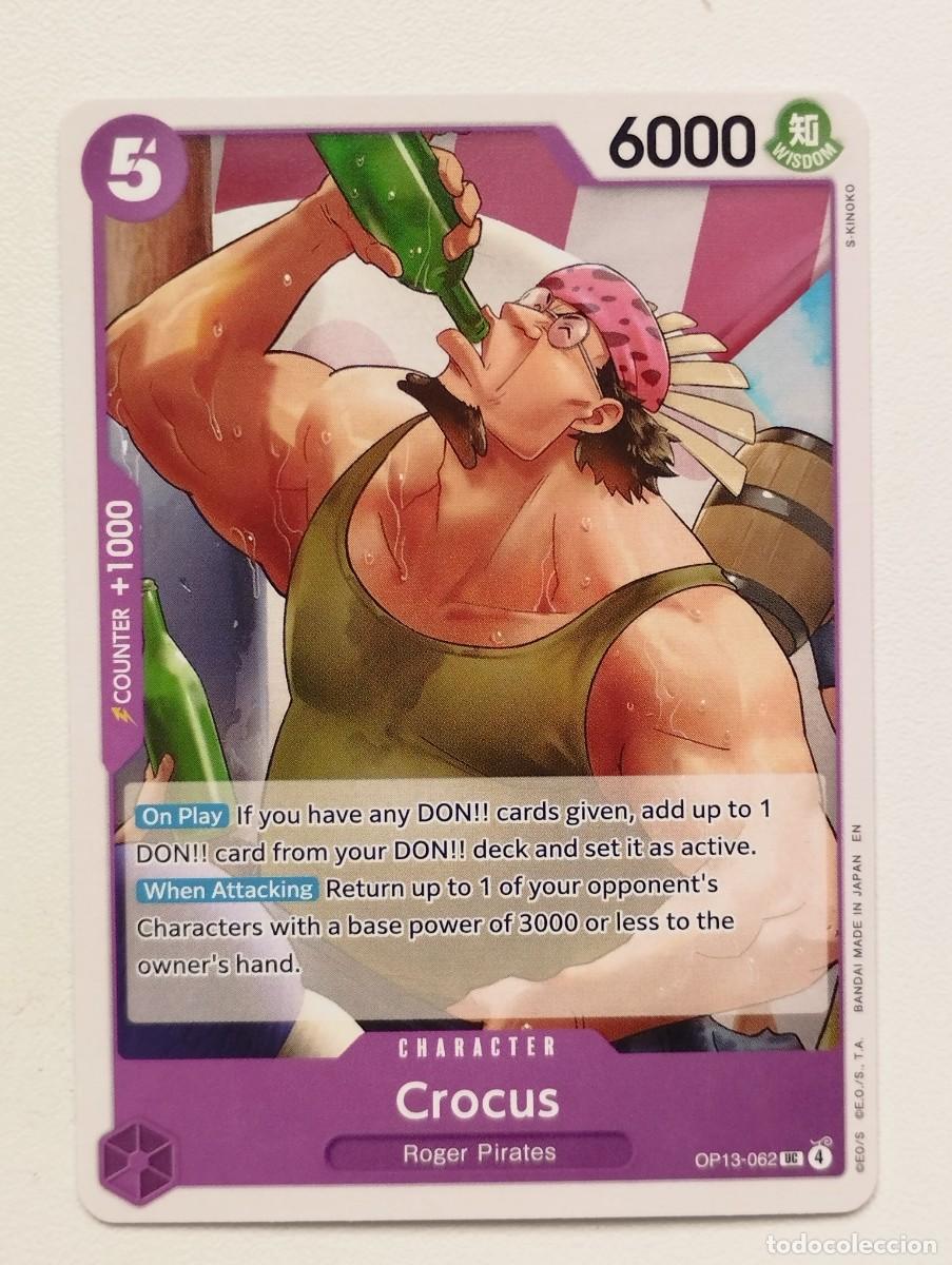 Trading cards: CROMO TRADING CARD ONE PIECE BANDAI - Crocus (OP13-062) UC