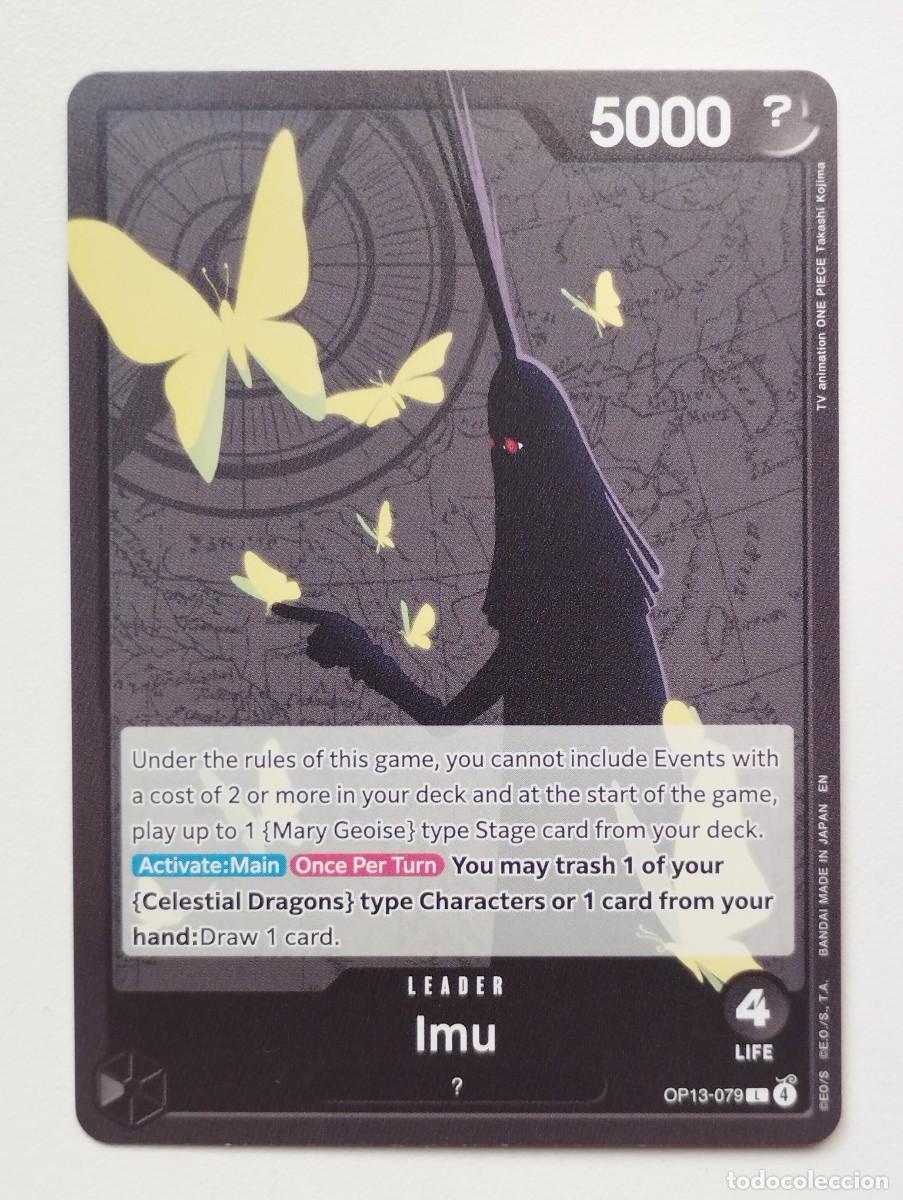 Trading cards: CROMO TRADING CARD ONE PIECE BANDAI - Imu (OP13-079) (V.1) LIDER LEADER