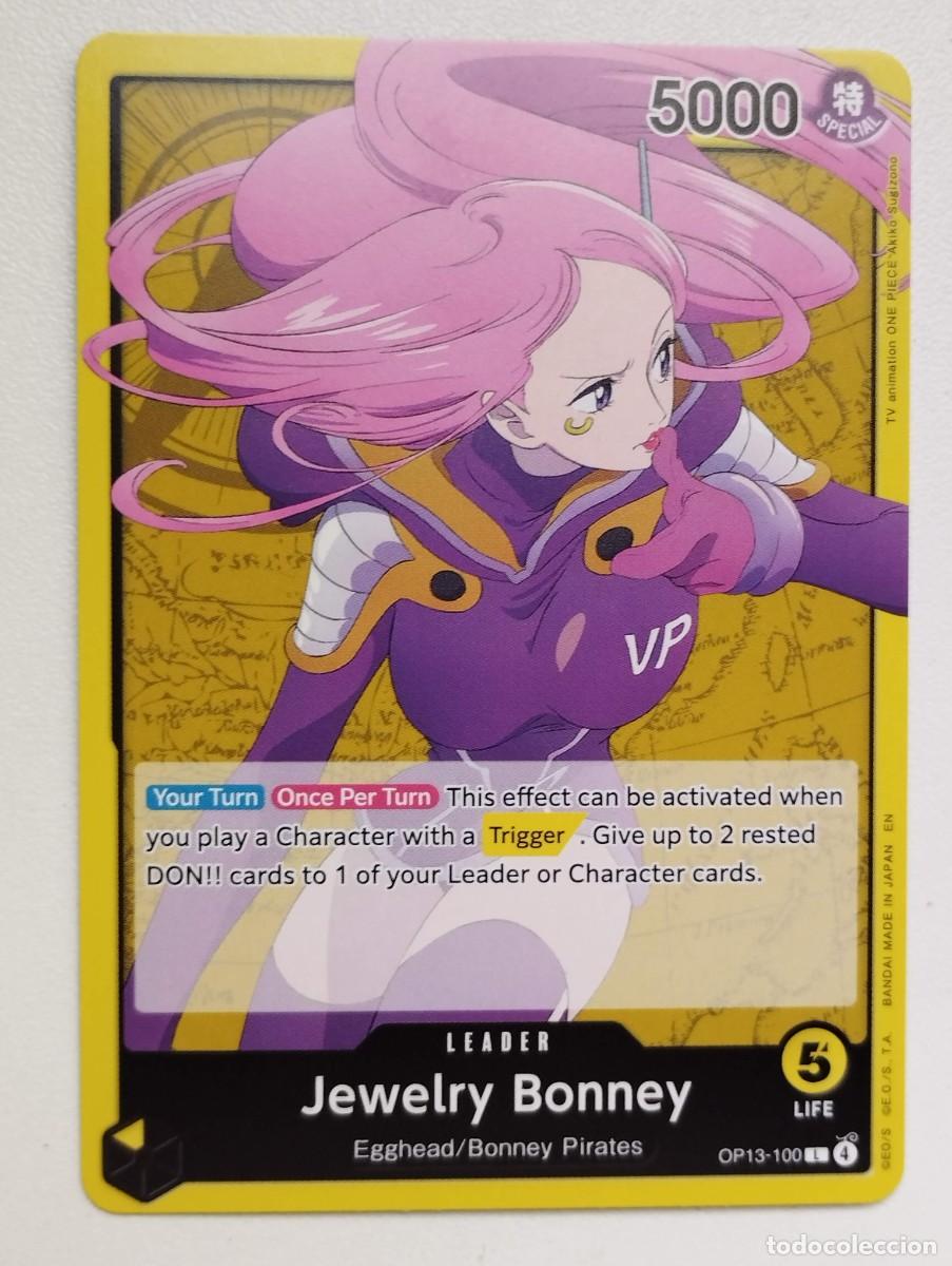 Trading cards: CROMO TRADING CARD ONE PIECE BANDAI - Jewelry Bonney (OP13-100) (V.1) LIDER LEADER