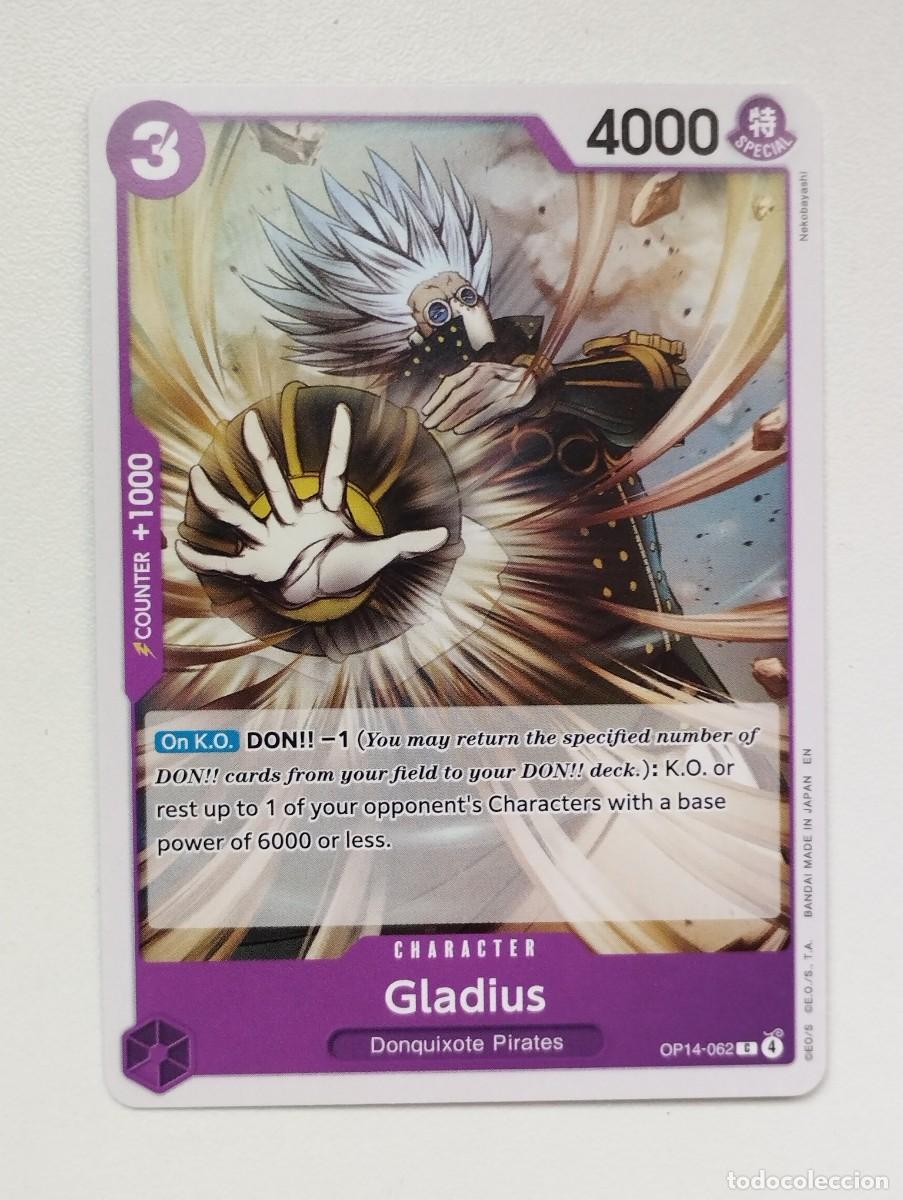 Trading cards: CROMO TRADING CARD ONE PIECE BANDAI - Gladius (OP14-062)