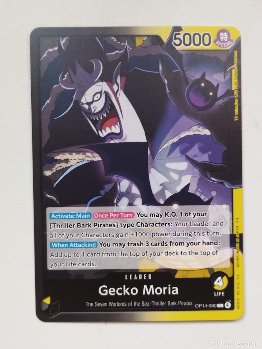 Trading cards: CROMO TRADING CARD ONE PIECE BANDAI - Gecko Moria (OP14-080) (V.1) LIDER LEADER