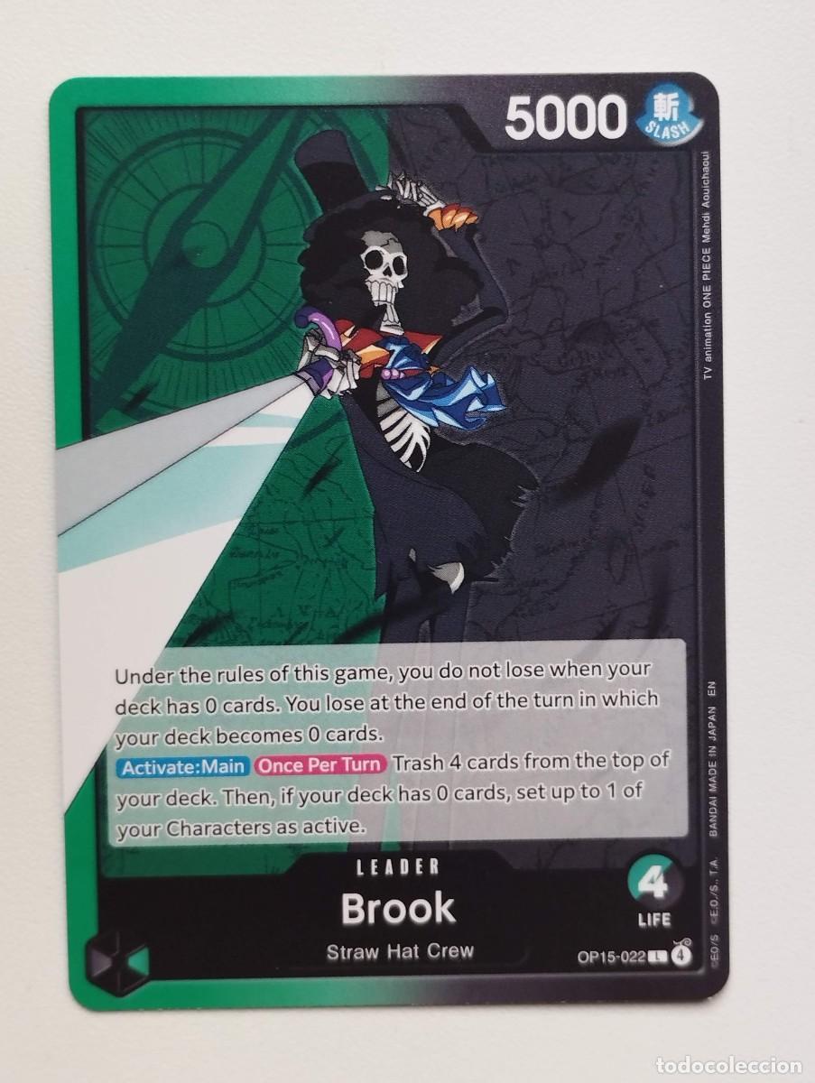 Trading cards: CROMO TRADING CARD ONE PIECE BANDAI - Brook (OP15-022) (V.1) LIDER LEADER