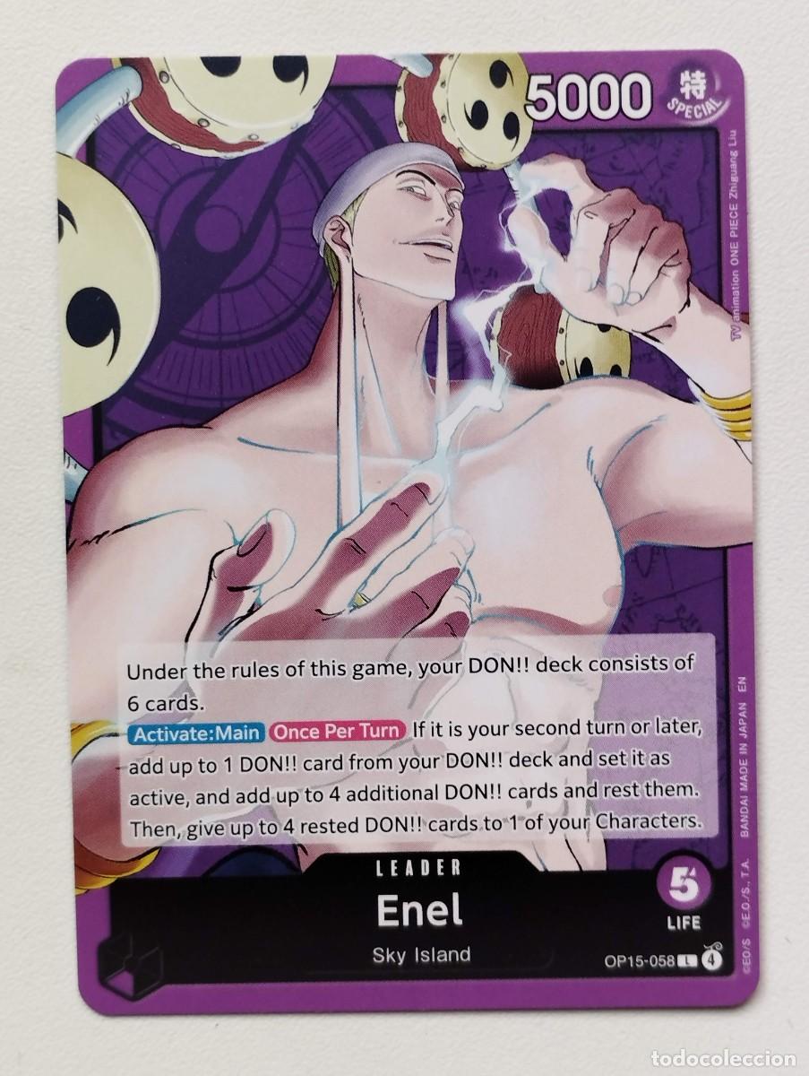 Trading cards: CROMO TRADING CARD ONE PIECE BANDAI - Enel (OP15-058) (V.1) LIDER LEADER
