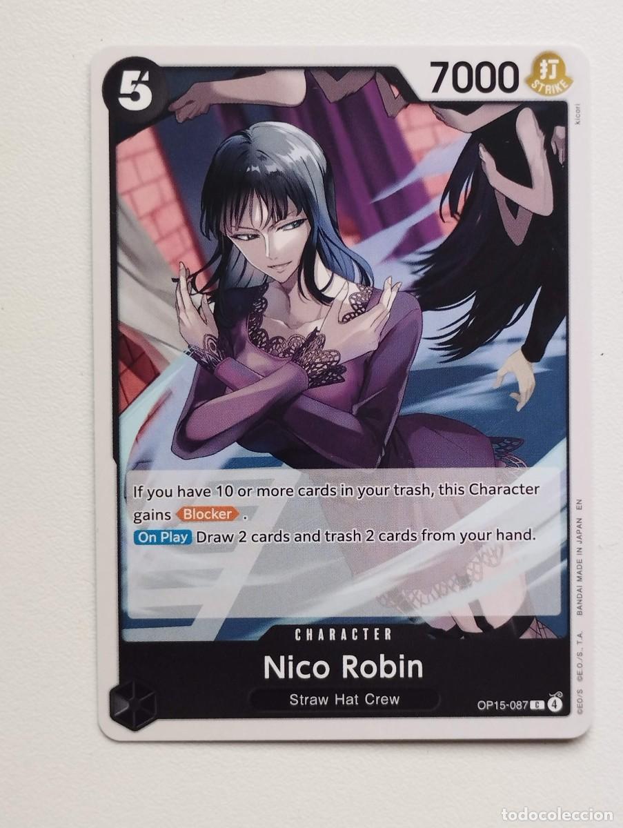 Trading cards: CROMO TRADING CARD ONE PIECE BANDAI - Nico Robin (OP15-087)