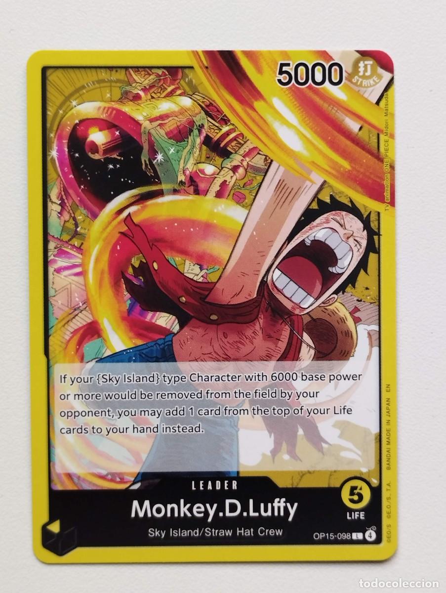 Trading cards: CROMO TRADING CARD ONE PIECE BANDAI - Monkey.D.Luffy (OP15-098) (V.1) LIDER LEADER