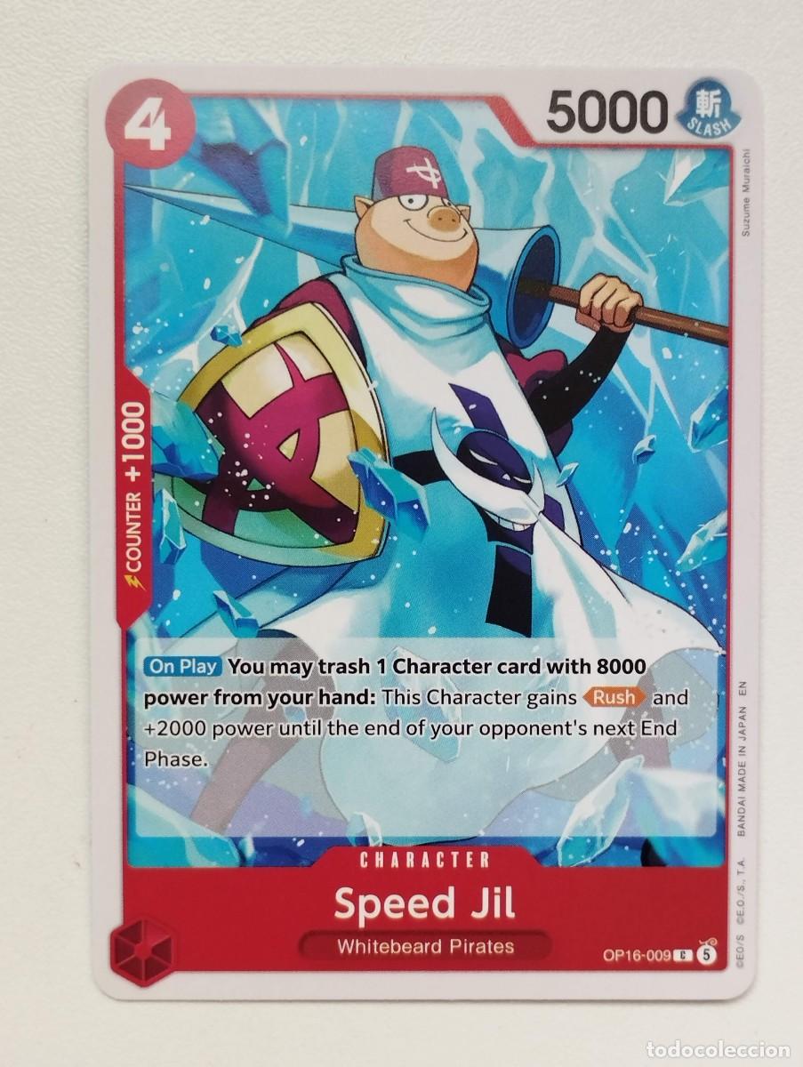 Trading cards: CROMO TRADING CARD ONE PIECE BANDAI - Speed Jil (OP16-009)