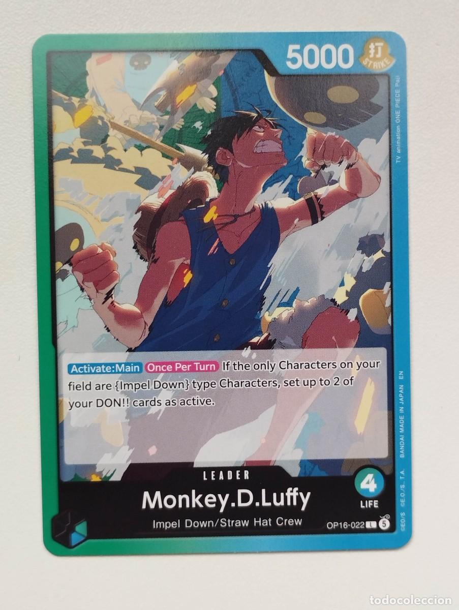 Trading cards: CROMO TRADING CARD ONE PIECE BANDAI - Monkey.D.Luffy (OP16-022) (V.1) LIDER LEADER