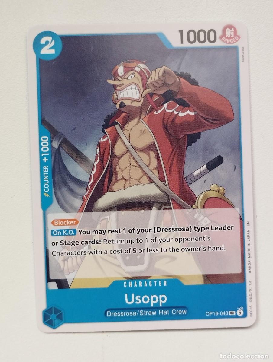 Trading cards: CROMO TRADING CARD ONE PIECE BANDAI - Usopp (OP16-043) UC