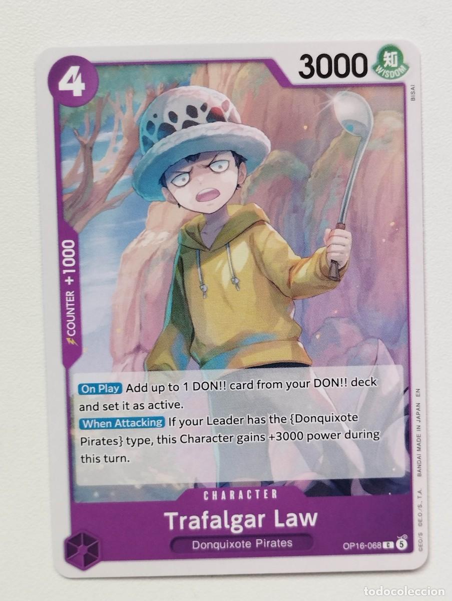 Trading cards: CROMO TRADING CARD ONE PIECE BANDAI - Trafalgar Law (OP16-068)