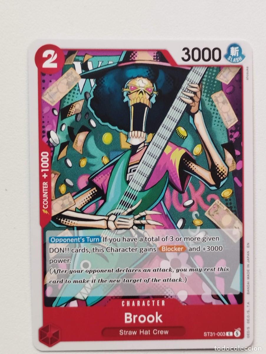 Trading cards: CROMO TRADING CARD ONE PIECE BANDAI - Brook (ST31-003)