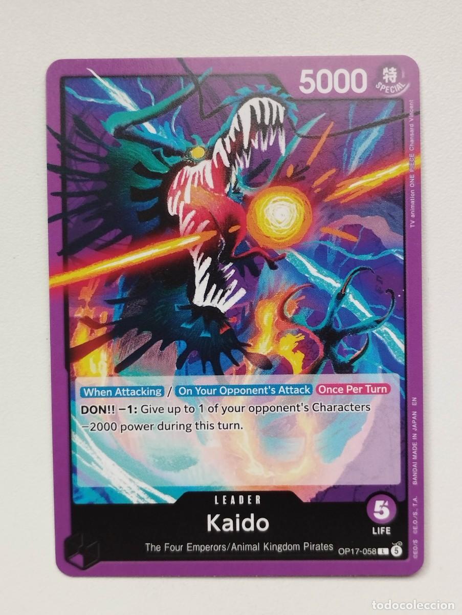 Trading cards: CROMO TRADING CARD ONE PIECE BANDAI - Kaido (OP17-058) (V.1) LIDER LEADER