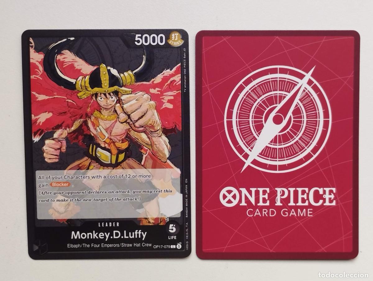 Trading cards: CROMO TRADING CARD ONE PIECE BANDAI - Monkey.D.Luffy (OP17-079) (V.1) LIDER LEADER