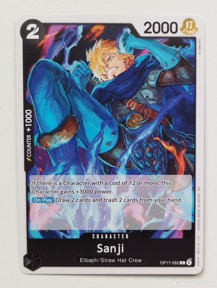 Trading cards: CROMO TRADING CARD ONE PIECE BANDAI - Sanji (OP17-082)