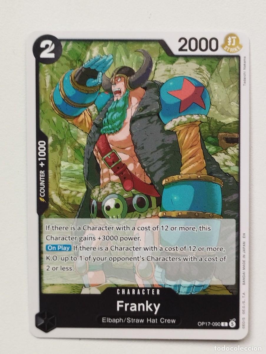 Trading cards: CROMO TRADING CARD ONE PIECE BANDAI - Franky (OP17-090)