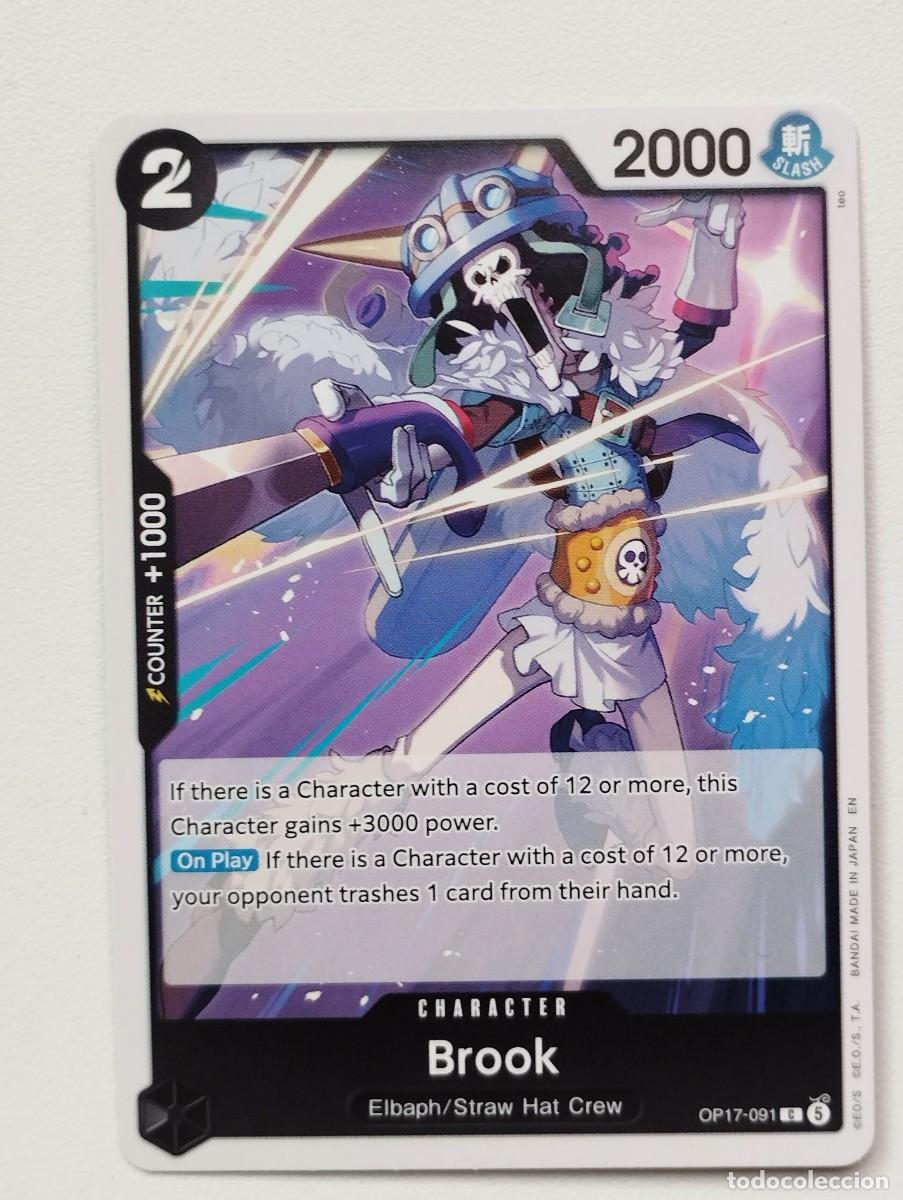 Trading cards: CROMO TRADING CARD ONE PIECE BANDAI - Brook (OP17-091)