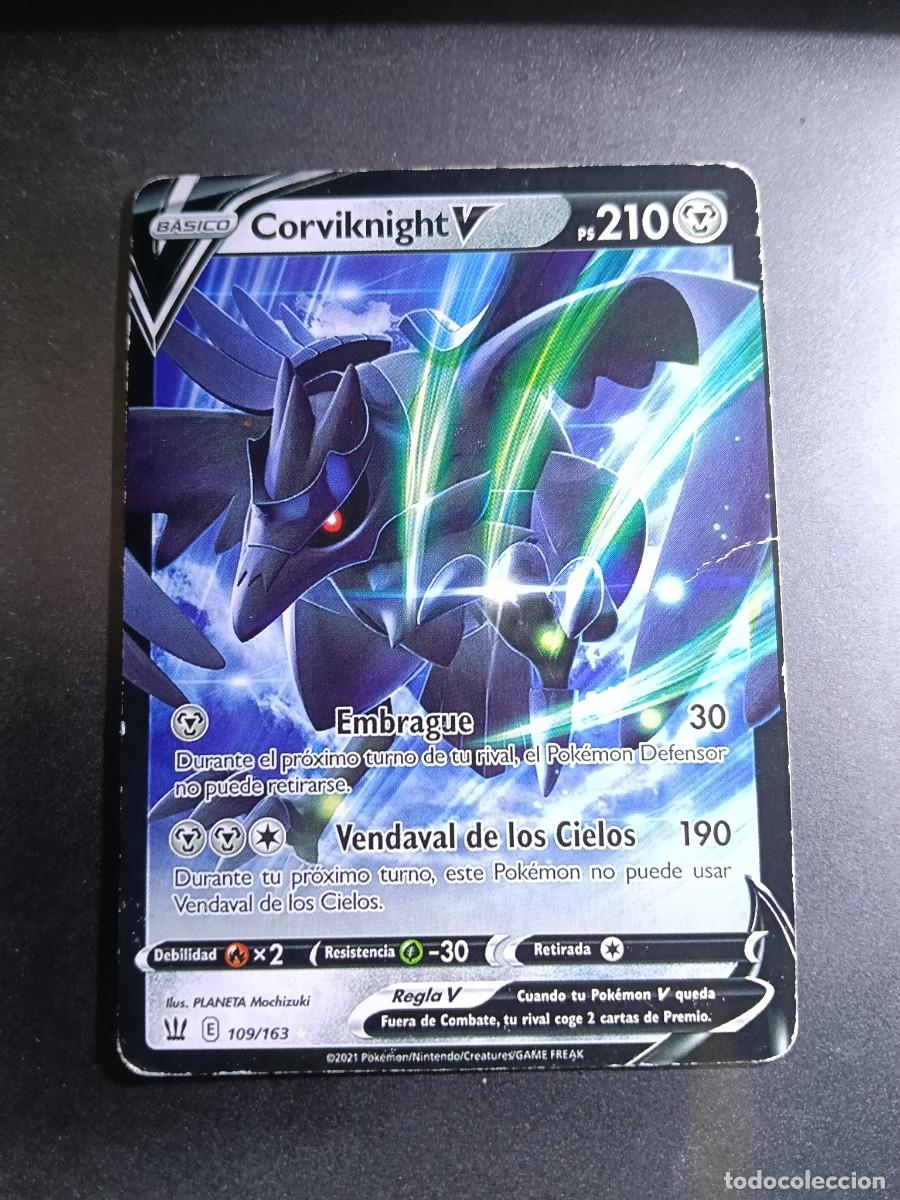 Trading cards: CROMO CARTA CORVIKNIGHT V 109/163 EMBRAGUE VENDAVAL DE LOS CIELOS POKEMON 2021