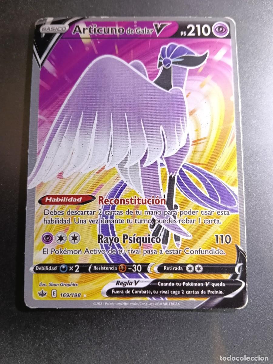 Trading cards: CROMO CARTA ARTICUNO DE GALAR V 169/198 RECONSTITUCION RAYO PSIQUICO POKEMON 2021