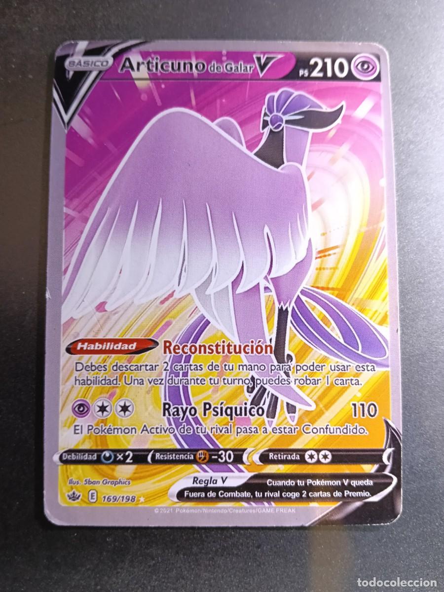 Trading cards: CROMO CARTA ARTICUNO DE GALAR V 169/198 RECONSTITUCION RAYO PSIQUICO POKEMON 2021