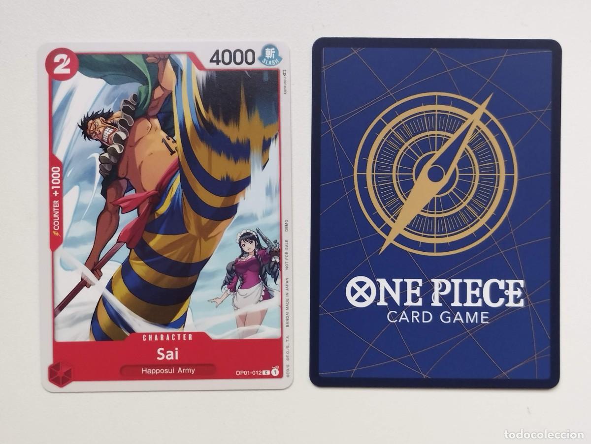 Trading cards: CROMO TRADING CARD ONE PIECE BANDAI - Sai (OP01-012) DEMO