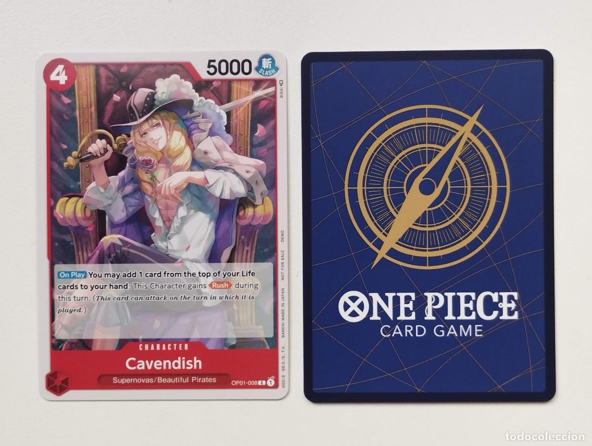 Trading cards: CROMO TRADING CARD ONE PIECE BANDAI - Cavendish (OP01-008) DEMO