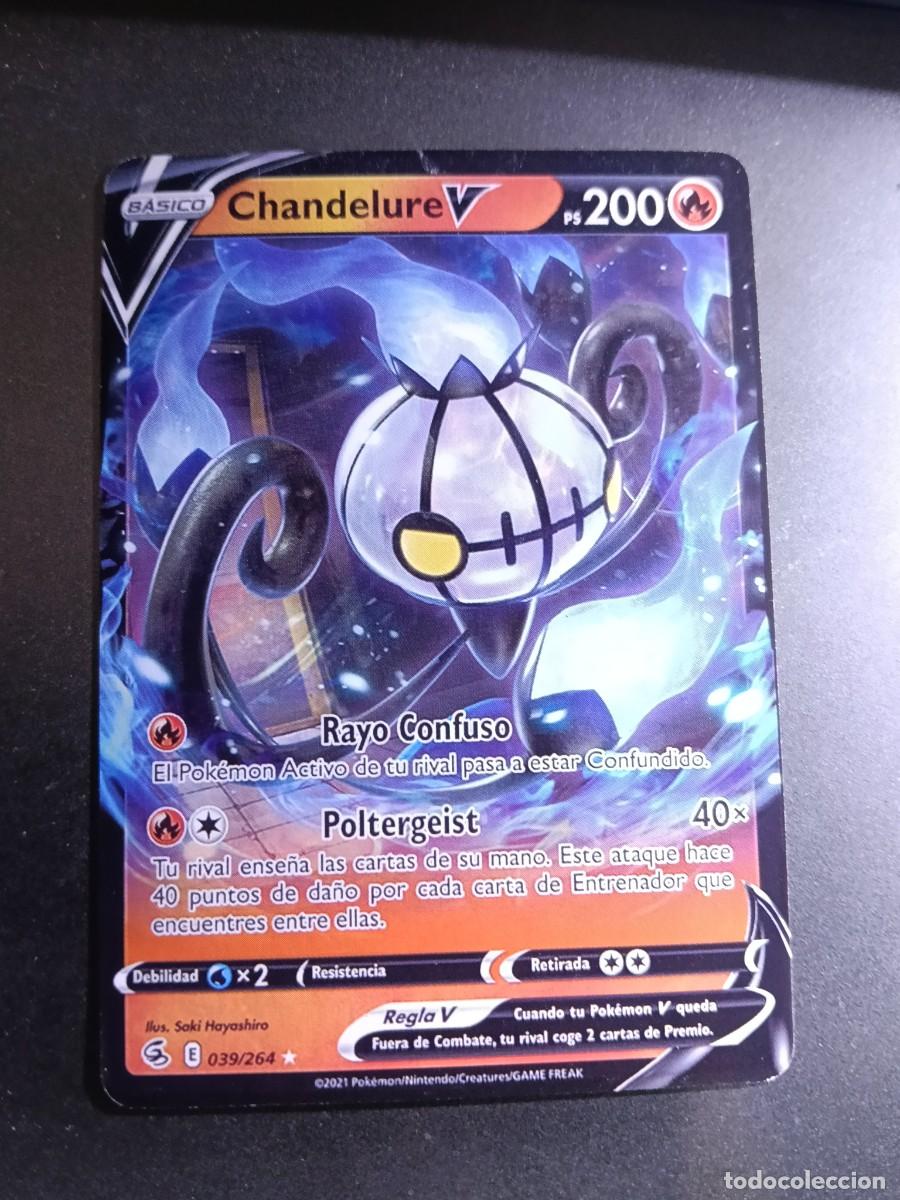Trading cards: CROMO CARTA CHANDELURE V 30/264 RAYO CONFUSO POLTERGEIST POKEMON 2021