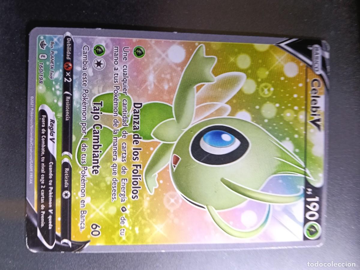 Trading cards: CROMO CARTA CELEBI V 160/198 DANZA DE LOS FOLIOLOS TAJO CAMBIANTE POKEMON 2021