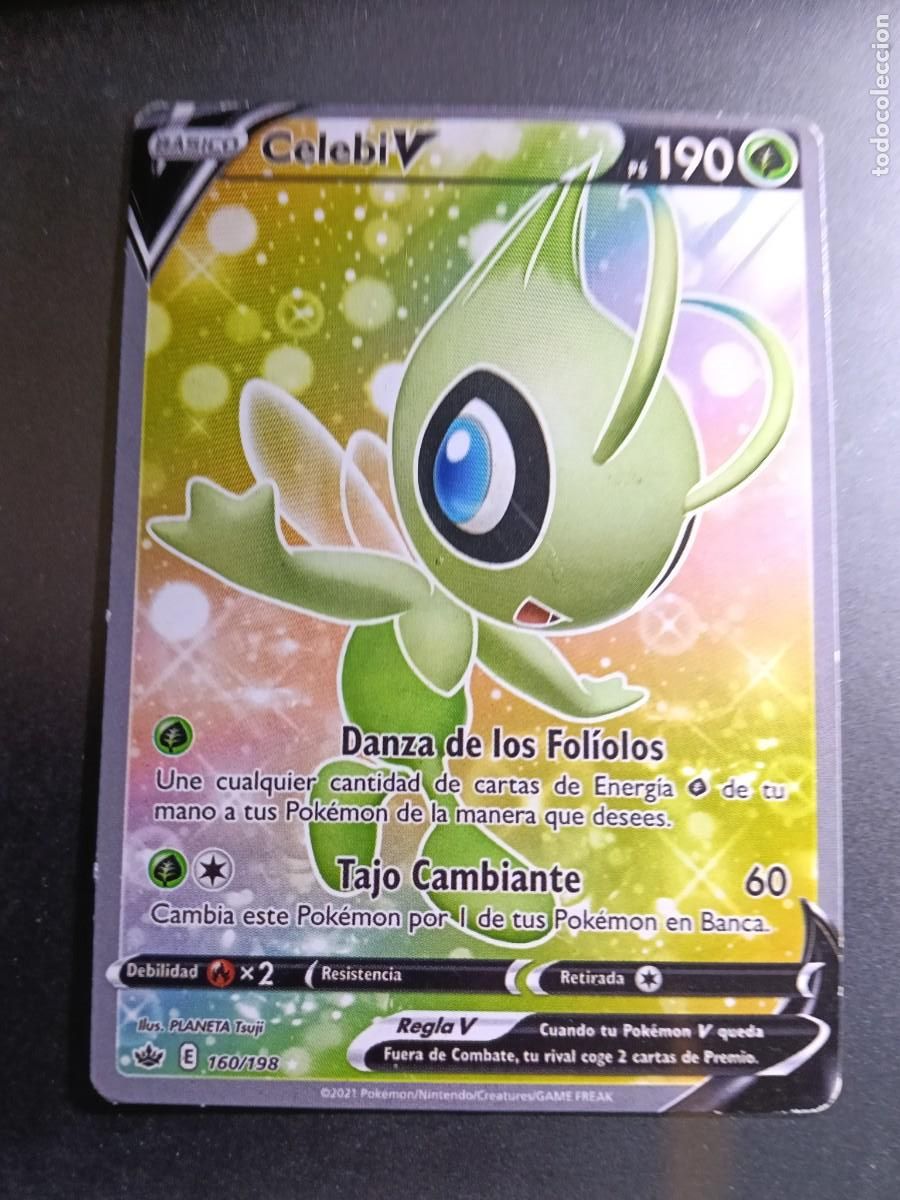 Trading cards: CROMO CARTA CELEBI V 160/198 DANZA DE LOS FOLIOLOS TAJO CAMBIANTE POKEMON 2021
