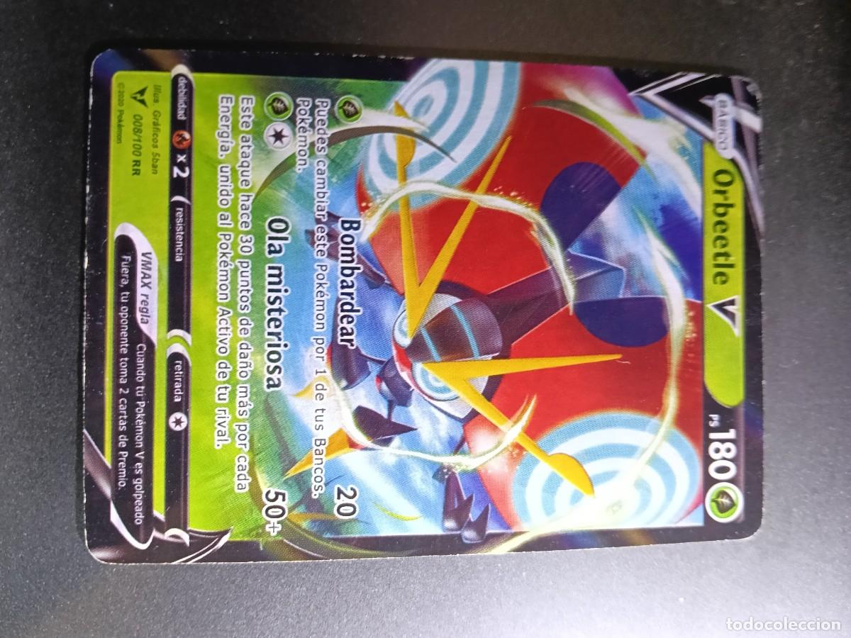 Trading cards: CROMO CARTA ORBEETLE V 8/100 BOMBARDEAR OLA MISTERIOSA POKEMON 2020