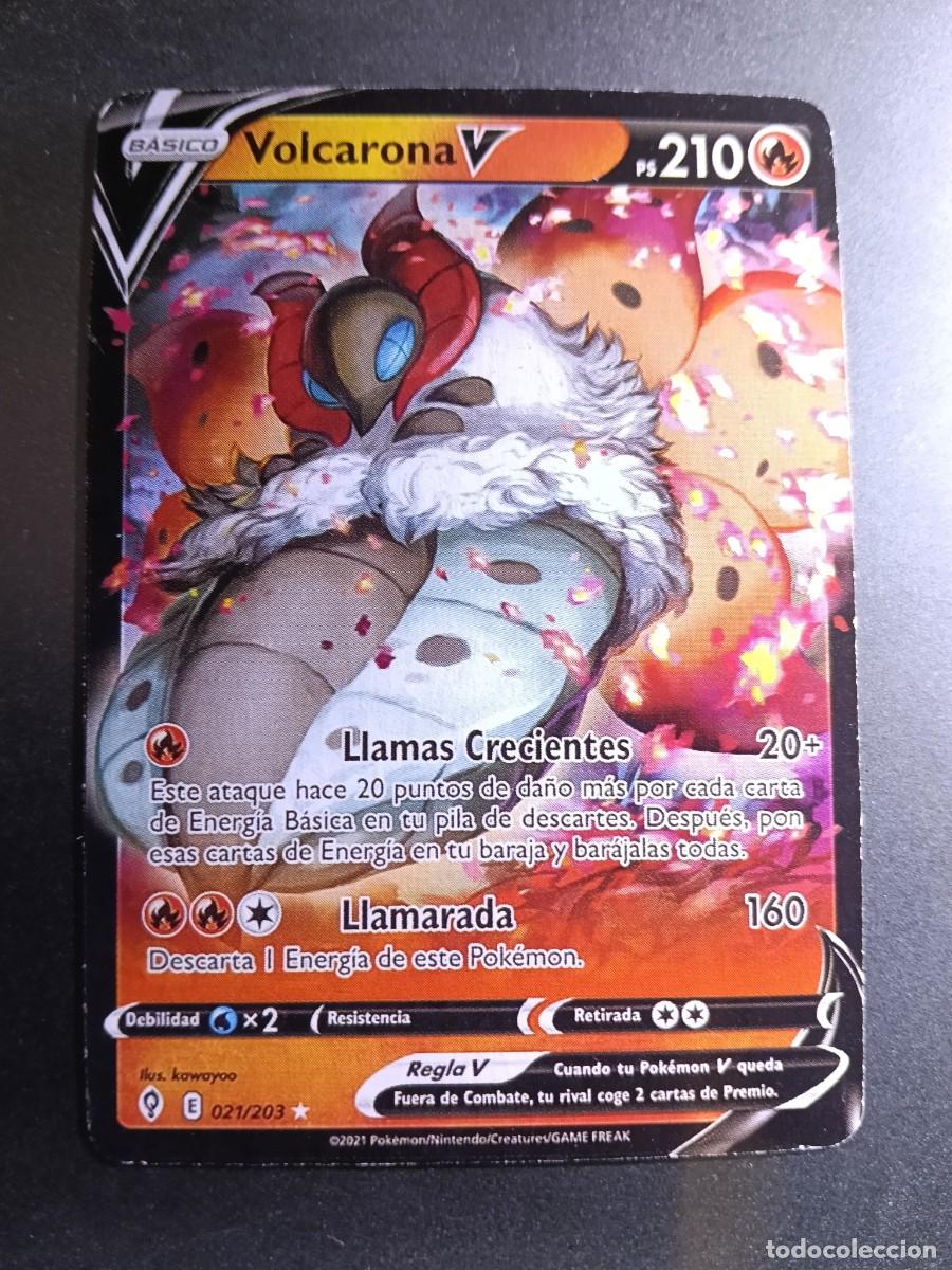 Trading cards: CROMO CARTA VOLCARONA V 21/203 LLAMAS CRECIENTES LLAMARADA POKEMON 2021