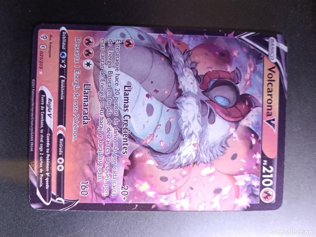 Trading cards: CROMO CARTA VOLCARONA V 21/203 LLAMAS CRECIENTES LLAMARADA POKEMON 2021
