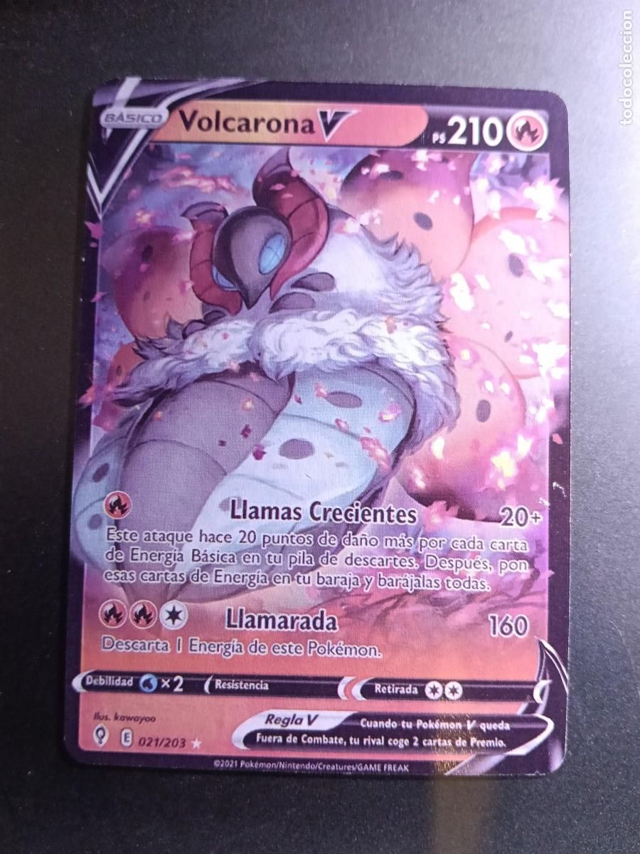 Trading cards: CROMO CARTA VOLCARONA V 21/203 LLAMAS CRECIENTES LLAMARADA POKEMON 2021
