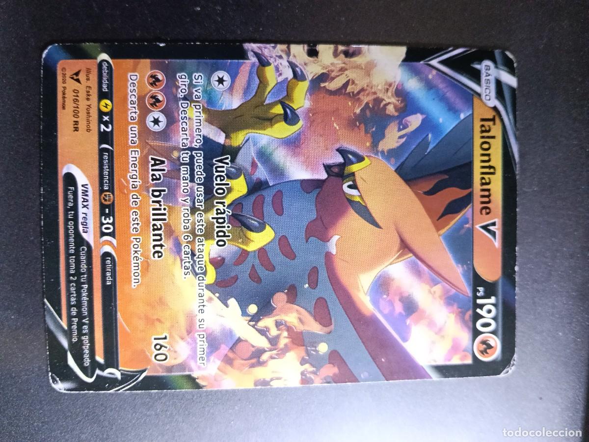 Trading cards: CROMO CARTA TALONFLAME V 16/100 VUELO RAPIDO ALA BRILLANTE POKEMON 2020